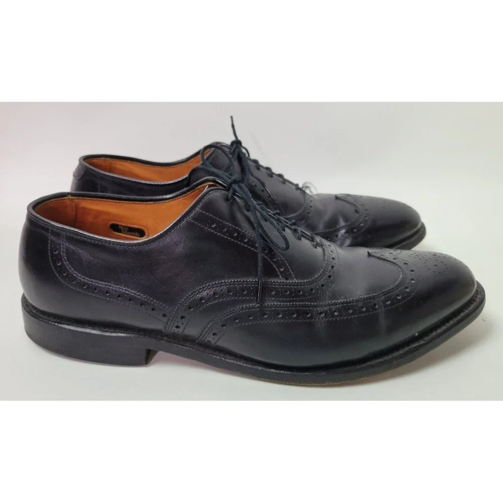 Allen Edmonds Mens Chester Black‎ Leather Wintip Brogue Dress Shoes 10.5 D